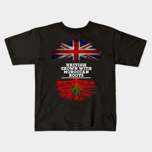 British Grown With Moroccan Roots - Gift for Moroccan With Roots From Morocco Kids T-Shirt